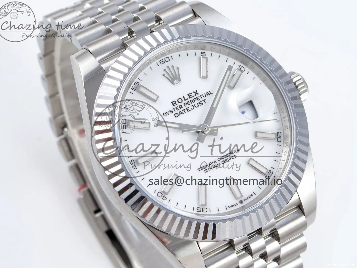 AAA Replica Watches TimelessDesign Edition on White 936 Steel 1:1 Jubilee 41 QF+ Bracelet 904L SS 126334 Dial VR Best DateJust Stick 0112